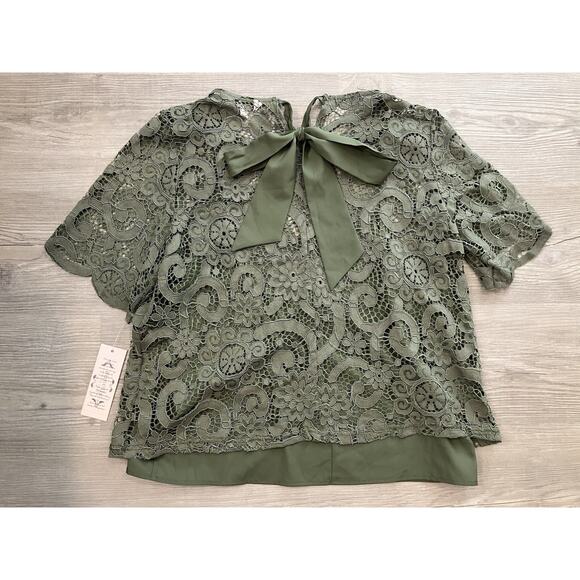 Nanette Nanette Lepore Winding Vines Pattern Lace Top Women’s Size M - Picture 3 of 7